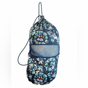Vera Bradley Travel Laundry Bag Large Expandable Zip Mesh Insert Drawstring NEW